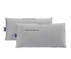 Todocama Todolit Viskoelastisches Kopfkissen, Naturkarbon, 70 cm, 2 Stück