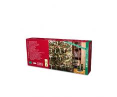 Konstsmide 1168-000 LED Baumkette SLIM LINE mit 16 großen Topbirnen / für Innen (IP20) / 4,5V Innentrafo / mit Schalter / 16 warm weißen Dioden / grünes Kabel