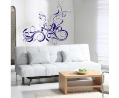 INDIGOS 4052166141550 Wandtattoo W653 schÃ¶ne Tribal Blatt Wandaufkleber 80 x 72 cm, blau