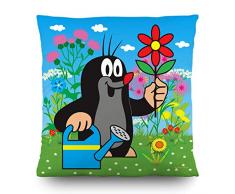 AG Design kleine Maulwurf Deko Kissen, Polyester, Mehrfarbig, 40 x 40 cm