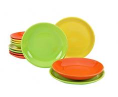 Creatable, 14434, Serie Top Spring, 12 teilig Tafelservice, Stein, Mehrfarbig, 28 x 29 x 29 cm, Einheiten