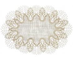 Plauener Spitze by Modespitze 4048L_11_3248 Tischdecke Oslo L, Größe 32 x 48 cm, oval
