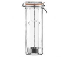 Kilner Spaghetti Facetten-Glas mit Bügelverschluss, 2 Liter Einkochglas, transparent, 2 Liters