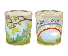 La Vida 1010541610 Teelichtglas, Plastik, bunt, 6 x 4 cm