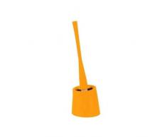 Spirella WC Bürste Klobürste Toilettenbürste hochwertig Move mit hygienischem Behälter ØxH: 12,5 x 40cm - Orange