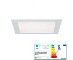 Paulmann Leuchten Paulmann 92069 Einbaupanel eckig Deckenleuchte 18W Licht 2700K Warmweià LED Panel Weià IP44 spritzwassergeschützt inklusive Leuchtmittel Einbauleuchte, Kunststoff, 18 W