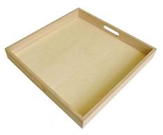Artemio 14002154 Tablett, Holz, Beige, 40 x 40 x 5 cm