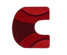 Meusch 2874468130 WC-Vorleger Jade Badteppich, Acryl, 55 x 50 x 3 cm, granat