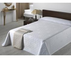 SABANALIA Giovanna Überwurf aus Piqué, Baumwolle, weiß, para cama de 200 cm