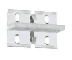 Paulmann 70275 Duo Profil Fixture zur Befestigung von Duo Profil an Wand oder Decke 4er Pack Transparent Metall Kunststoff Zubehör für LED Strips