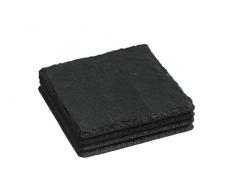 The Just Slate Company Quadratische Untersetzer (Set von 4)