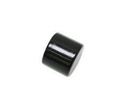 GARDINIA Endkappen für Gardinenstangen, 2 Stück, Serie Chicago, Durchmesser 20 mm, Metall, Schwarz