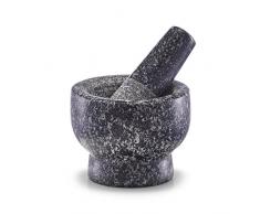 Zeller 24504 Mörser und Stößel-Set, Granit, anthrazit, ca. 9 x 9 x 6,5 cm