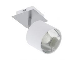 EGLO VALBIANO Spot, Stahl, Wandleuchte, 10 W, nickel-matt, weiss