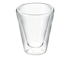 Luigi Bormioli 1455 doppelwandiges Borosilikatglas Kaffee ohne Henkel 85 ml, 2-er Set