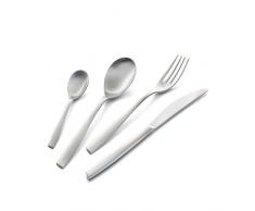24-teiliges Tafelbesteck Eleven Sabbiato Edelstahl 18/10 für 6 Personen