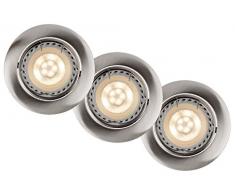 Lucide FOCUS - Einbaustrahler - Ø 8,1 cm - LED Dim. - GU10 - 3x5W 3000K - Chrom Matt - Set von 3