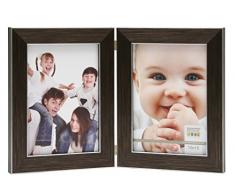 Deknudt Frames S41VK3 Bilderrahmen 15x20 Doppelrahmen Braun vertikal Kunststoff Fotokader
