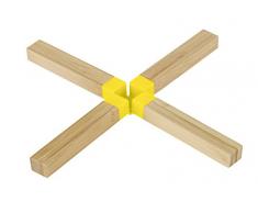 Wenko 54530100 Topfuntersetzer Kreuz Bambus, gelb, 25,5 x 1,7 x 25,5 cm
