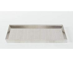 Pentole Agnelli Auflaufform rechteckig mit Loch, Durchmesser Bohrung 6 mm, Legierung Aluminium 3003, Silber 40x30 cm Silber/schwarz