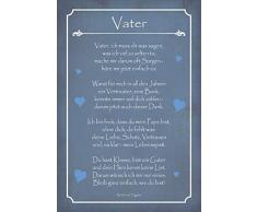 Schatzmix Vater - Funny Familien Zitat Gedicht Sprüche Blechschild, 20x30 cm Deko, Norbert Van Tiggelen