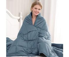 Amy Garden schwere Decke für Erwachsene Garten 48x72 15lbs Demin Blue