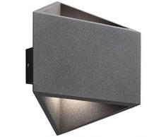 AEG Außenwandleuchte, 2-flammig, Aluminium-Druckguss, 4 W, anthrazit