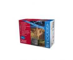 Konstsmide 2016-000 Microlight Lichterkette / für AuÃen (IP44) / 24V AuÃentrafo / verschweiÃt / 120 klare Birnen / schwarzes Kabel
