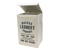 Deluxe faltbare Wäschesammler cremefarben