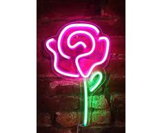 Isaak Jacobs LED Neon Wand Schild mit USB Draht blume