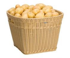 Saleen Mehrzweck-Korb mit seitlichen Grifföffnungen, Gastrotauglich, Quadratisch, 39 x 39 x 28,5 cm, Kunststofffaser, Hellbeige, 02061030101