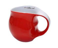 Unbekannt Colani Kaffeebecher, Porzellan, rot, 11 x 9,5 x 9 cm