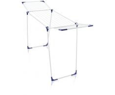 Leifheit Standtrockner Classic 200 Solid standfester Wäscheständer mit 20m Trockenlänge für 2 Waschmaschinenladungen, für drinnen und draußen, mit Flügeln für lange Wäsche