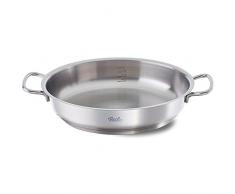 Fissler original-profi collection / Edelstahl-Servierpfanne, Bratpfanne ohne Deckel, Paella-Pfanne, Induktion, alle Herdarten (hoher Rand, Ø 24 cm)