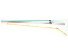 Fackelmann Knicktrinkhalme, Strohhalme aus Kunststoff, Trinkhalme mit Perforation (Farbe: Bunt), Menge: 200 Stück