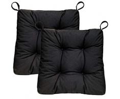 Traumnacht Stuhlkissen Premium 2er Set, 38 x 40 x 7 cm, schwarz