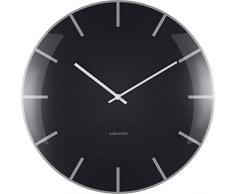 Karlsson Dome Uhr, Wanduhr, Glas, Schwarz, One Size