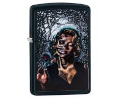 Zippo Goth Girl Feuerzeug, Messing, Schwarz, One Size