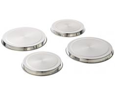 Westmark Herdabdeckplatten-Set für alle gängigen Elektroherde, 4-tlg., Rostfreier Edelstahl, 2x Ø 20 cm, 2x Ø 16 cm, Silber, 52382260