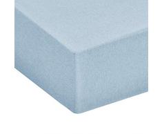 AmazonBasics Spannbettlaken, Mikrofaser, melierter Stoff, 135 x 190 x 30 cm, Denim Wash