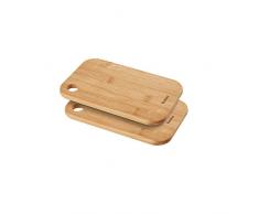 Schneidebretter 2er-Set 22x14x1, 0 cm Bambus
