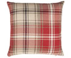 McAlister Textiles Angus | Kissenbezug für Sofakissen in Rot | 50 x 50cm | gewobenes Kariertes Tartan-Muster | Deko Kissenhülle für Sofa, Bett, Couch im Schottenkaro