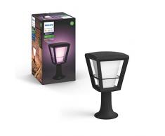Philips Hue White and Color Ambiance LED Sockelleuchte Econic, für den Aussenbereich, dimmbar, bis zu 16 Millionen Farben, steuerbar via App, kompatibel mit Amazon Alexa (Echo, Echo Dot)