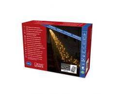 Konstsmide 3865-800 Micro LED Büschellichterkette Cluster / für Außen (IP44) / mit 8 Funktionen, SteuergerÃ¤t und Memoryfunktion / 1536 bernsteinfarbenen Dioden / 36V Außentrafo / schwarzes Kabel