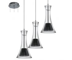 EGLO 93795 Pendelleuchte, Aluminium, Integriert, schwarz