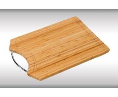 Kesper 58380 Schneidebrett mit Griff aus Bambus, 37 x 26 x 1,6 cm