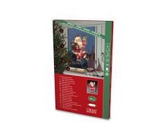 Konstsmide, 2850-010, LED Fensterbild, Weihnachtsmann, 20 warm weiße Dioden, 230V, Innen, weißes Kabel