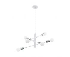 EGLO GRADOLI Hängeleuchte, Stahl, 60 W, weiss, chrom