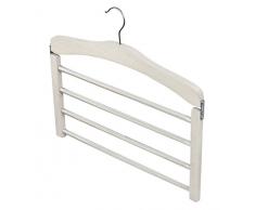 Domopak Living 8001410073976 Du Kleiderbügel Hose den 4 Türer hellblau, Holz, Weiß, 1,2 x 38,5 x 34 cm