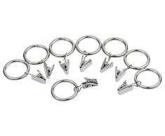 Eisen Metall Vorhang Clip Ringe 2,5 cm Innen Durchmesser chrome